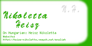 nikoletta heisz business card